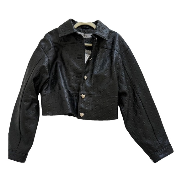 Saks Potts Perla Black Cropped Jacket Size 1 - Picture 1 of 9